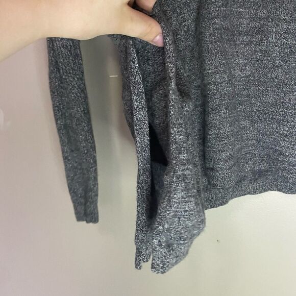 Babaton | Aritzia Gray Marled Wool/Linen Blend Pocket V-Neck Sweater Size XXS/XS - Picture 4 of 5